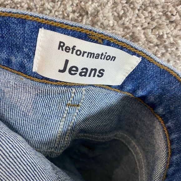 Reformation Jeans Liza Ultra High Rise Straight cropped Jeans - Picture 9 of 11